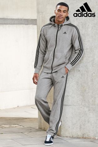 adidas 3 Stripe Essential Zip Through Hoody